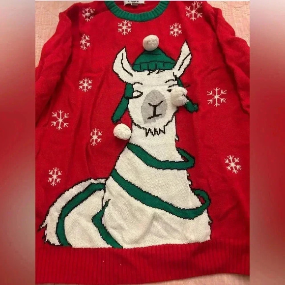 Ugly Christmas Sweater With Llama Size Large - Picture 2 of 4